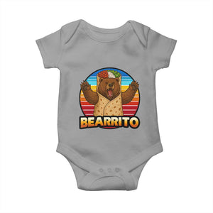 Burrito Lover Gift Baby Onesie Funny Bearrito TS12 Sport Gray Print Your Wear