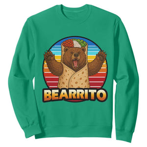 Burrito Lover Gift Sweatshirt Funny Bearrito TS12 Irish Green Print Your Wear