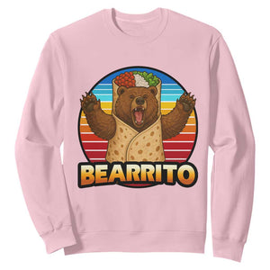 Burrito Lover Gift Sweatshirt Funny Bearrito TS12 Light Pink Print Your Wear