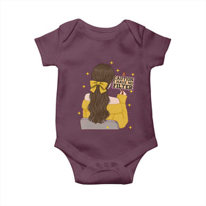 Caution I Have No Filter Baby Onesie Funny Sarcasm Gift TS12 Maroon Print Your Wear