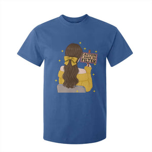 Caution I Have No Filter T Shirt For Kid Funny Sarcasm Gift TS12 Royal Blue Print Your Wear