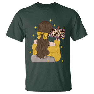 Caution I Have No Filter T Shirt Funny Sarcasm Gift TS12 Dark Forest Green Print Your Wear