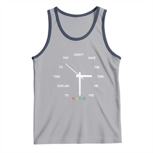 Sarcastic Work Humor Tank Top I Do Not Have The Time Or The Crayons TS12 Athletic Heather Navy Print Your Wear