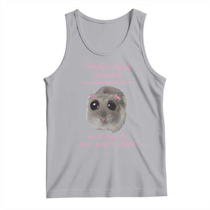 Funny Hamster Meme Tank Top People Should Stop Expecting Normal Humor Gift TS12 Athletic Heather Print Your Wear