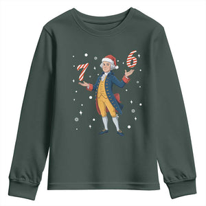 George Washington 67 Meme Youth Sweatshirt Funny Christmas Gift TS12 Dark Forest Green Print Your Wear