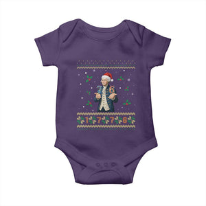 George Washington 67 Meme Baby Onesie Funny Christmas Ugly Sweater Gift TS12 Purple Print Your Wear