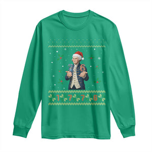 George Washington 67 Meme Long Sleeve Shirt Funny Christmas Ugly Sweater Gift TS12 Irish Green Print Your Wear