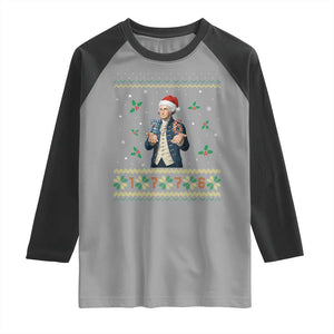 George Washington 67 Meme Raglan Shirt Funny Christmas Ugly Sweater Gift TS12 Sport Gray Black Print Your Wear