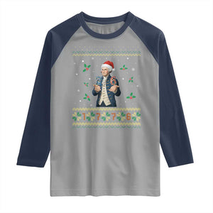 George Washington 67 Meme Raglan Shirt Funny Christmas Ugly Sweater Gift TS12 Sport Gray Navy Print Your Wear