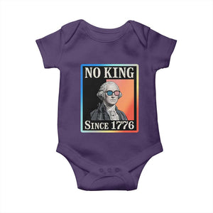 George Washington No Kings Since 1776 Baby Onesie Funny Political Meme Gift TS12 Purple Print Your Wear