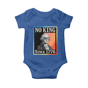 George Washington No Kings Since 1776 Baby Onesie Funny Political Meme Gift TS12 Royal Blue Print Your Wear
