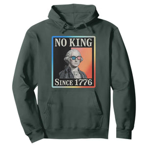 George Washington No Kings Since 1776 Hoodie Funny Political Meme Gift TS12 Dark Forest Green Print Your Wear