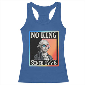 George Washington No Kings Since 1776 Racerback Tank Top Funny Political Meme Gift TS12 Royal Blue Print Your Wear