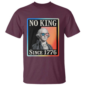 George Washington No Kings Since 1776 T Shirt Funny Political Meme Gift TS12 Maroon Print Your Wear