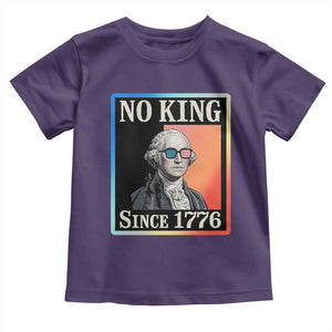 George Washington No Kings Since 1776 Toddler T Shirt Funny Political Meme Gift TS12 Purple Print Your Wear