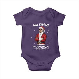 Funny Merry No Kings Since 1776 George Washington Baby Onesie Christmas Gift TS12 Purple Print Your Wear
