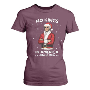 Funny Merry No Kings Since 1776 George Washington T Shirt For Women Christmas Gift TS12 Maroon Print Your Wear