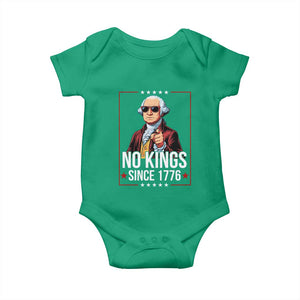 Funny George Washington No Kings 1776 Meme Vintage Gift Baby Onesie TS12 Irish Green Print Your Wear