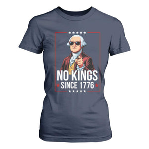 Funny George Washington No Kings 1776 Meme Vintage Gift T Shirt For Women TS12 Navy Print Your Wear
