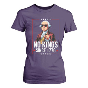 Funny George Washington No Kings 1776 Meme Vintage Gift T Shirt For Women TS12 Purple Print Your Wear