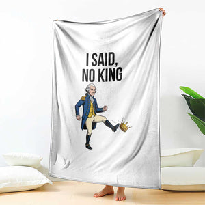 George Washington Kicking Crown Throw Blanket Funny No Kings Meme Gift TS12 Print Your Wear