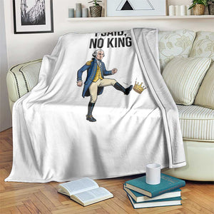 George Washington Kicking Crown Throw Blanket Funny No Kings Meme Gift TS12 Print Your Wear