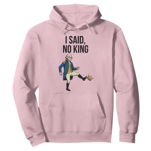 George Washington Kicking Crown Hoodie Funny No Kings Meme Gift TS12 Light Pink Print Your Wear