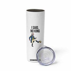 George Washington Kicking Crown Skinny Tumbler Funny No Kings Meme Gift TS12 Print Your Wear