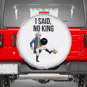 George Washington Kicking Crown Spare Tire Cover Funny No Kings Meme Gift TS12 White Print Your Wear