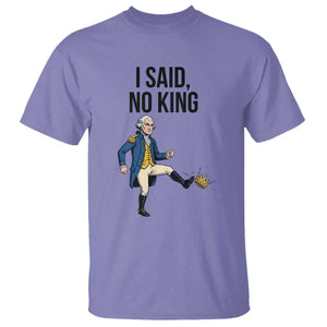 George Washington Kicking Crown T Shirt Funny No Kings Meme Gift TS12 Violet Print Your Wear
