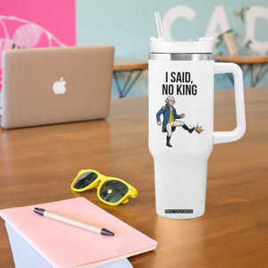 George Washington Kicking Crown Tumbler With Handle Funny No Kings Meme Gift TS12 Print Your Wear
