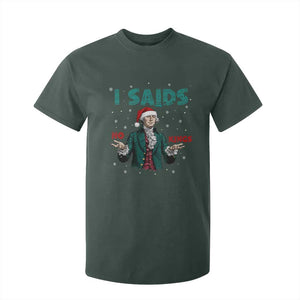 Funny George Washington I Said No Kings T Shirt For Kid Christmas Patriotic Gift TS12 Dark Forest Green Print Your Wear