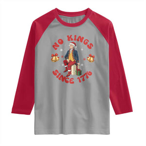 George Washington No Kings Since 1776 Raglan Shirt Christmas Gift Idea TS12 Sport Gray Red Print Your Wear