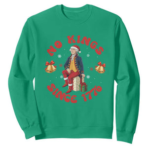 George Washington No Kings Since 1776 Sweatshirt Christmas Gift Idea TS12 Irish Green Print Your Wear