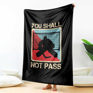 Ice Hockey Goalie Vintage Retro Gift Throw Blanket You Shall Not Pass TS12 Print Your Wear
