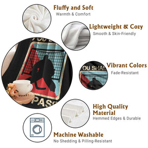 Ice Hockey Goalie Vintage Retro Gift Throw Blanket You Shall Not Pass TS12 Print Your Wear