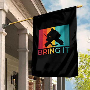 Vintage Ice Hockey Goalie Garden Flag Bring It Quote Gift For Fan TS12 Print Your Wear