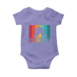 Vintage Ice Hockey Goalie Baby Onesie Bring It Quote Gift For Fan TS12 Violet Print Your Wear