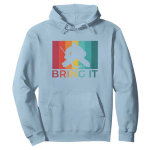 Vintage Ice Hockey Goalie Hoodie Bring It Quote Gift For Fan TS12 Light Blue Print Your Wear