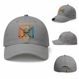 Retro Ice Hockey Player Baseball Cap Funny Never Underestimate An Old Man TS12 Baseball Cap Universal Fit Sport Gray Print Your Wear