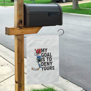 My Goal Is To Deny Yours Garden Flag Ice Hockey Helmet Christmas Gift TS12 Print Your Wear