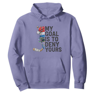 My Goal Is To Deny Yours Hoodie Ice Hockey Helmet Christmas Gift TS12 Violet Print Your Wear