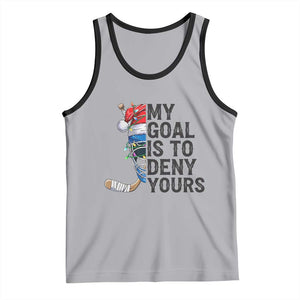 My Goal Is To Deny Yours Tank Top Ice Hockey Helmet Christmas Gift TS12 Athletic Heather Black Print Your Wear