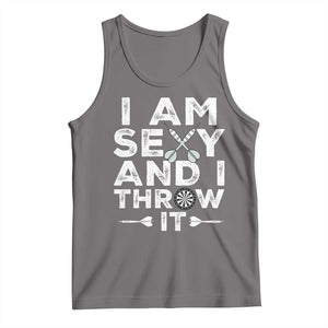 Funny Sexy Dart Player Joke Tank Top I Am Sexy And I Throw It TS12 Deep Heather Print Your Wear
