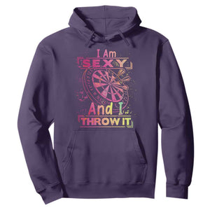 I Am Sexy And I Throw It Hoodie Sexy Dart Player Gift TS12 Purple Print Your Wear