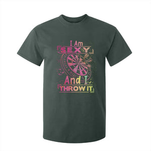I Am Sexy And I Throw It T Shirt For Kid Sexy Dart Player Gift TS12 Dark Forest Green Print Your Wear