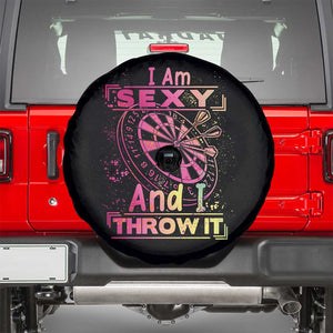 I Am Sexy And I Throw It Spare Tire Cover Sexy Dart Player Gift TS12 Black Print Your Wear