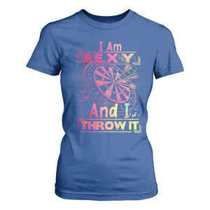 I Am Sexy And I Throw It T Shirt For Women Sexy Dart Player Gift TS12 Royal Blue Print Your Wear