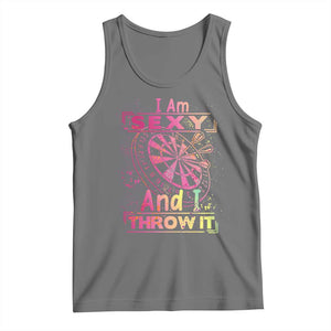 I Am Sexy And I Throw It Tank Top Sexy Dart Player Gift TS12 Black Heather Print Your Wear