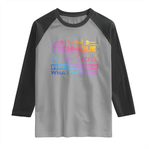 My Dart Technique Is Top Secret Raglan Shirt Funny Dartist Gift TS12 Sport Gray Black Print Your Wear